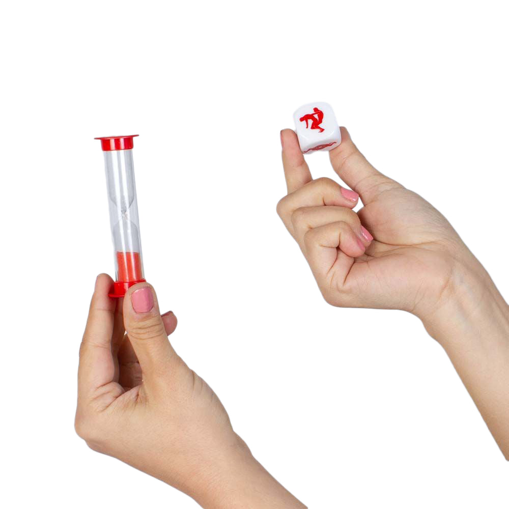 Reloj de arena y dados, sexy cronomasutra gay