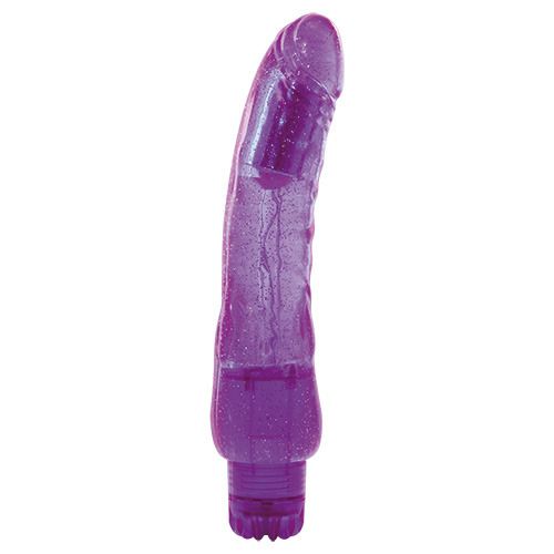 Vibrador realista con purpurina brillante de 24,5 cm