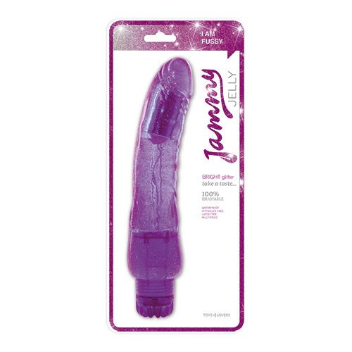 Vibrador realista con purpurina brillante de 24,5 cm