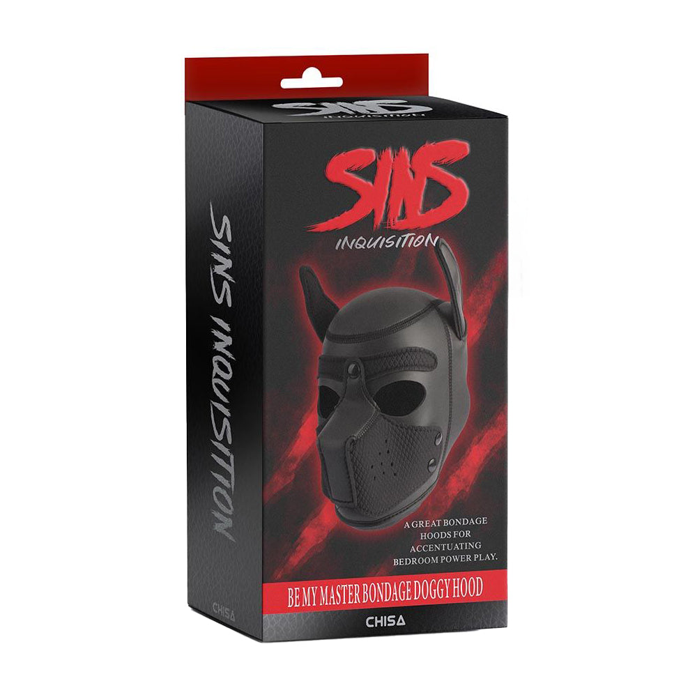 Máscara de bondage con capucha para perrito