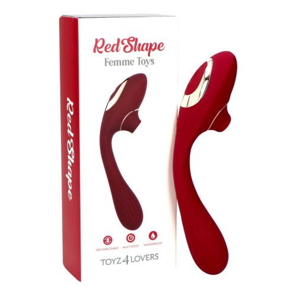 Succionador de clítoris con forma roja