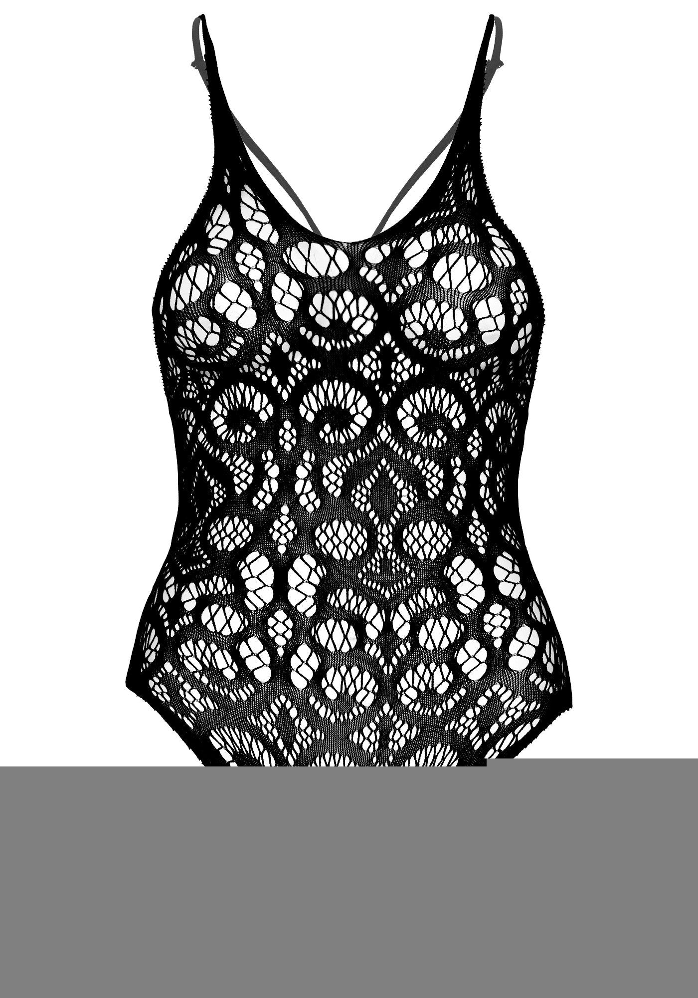 Body Sexy Seamless Scroll Lace Nero