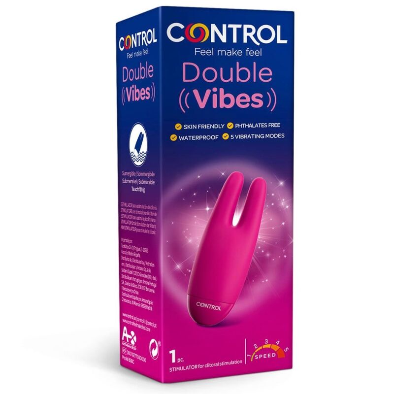 Vibratore clitoride Control double vibrations fucsia