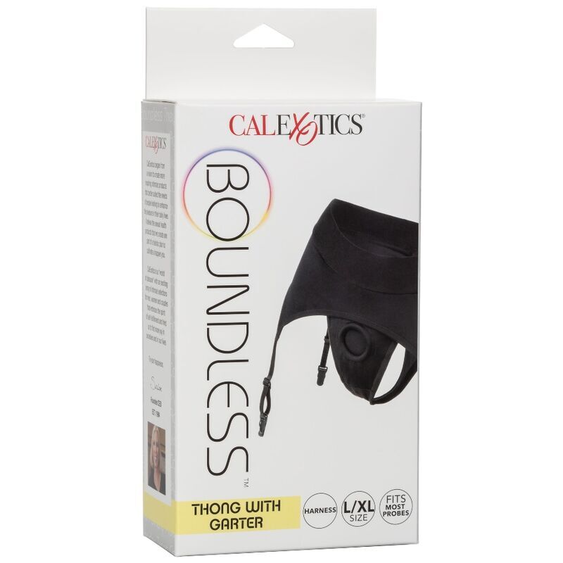Strap-on dildo Calexotics Boundless Perizoma con giarrettiera l/xl