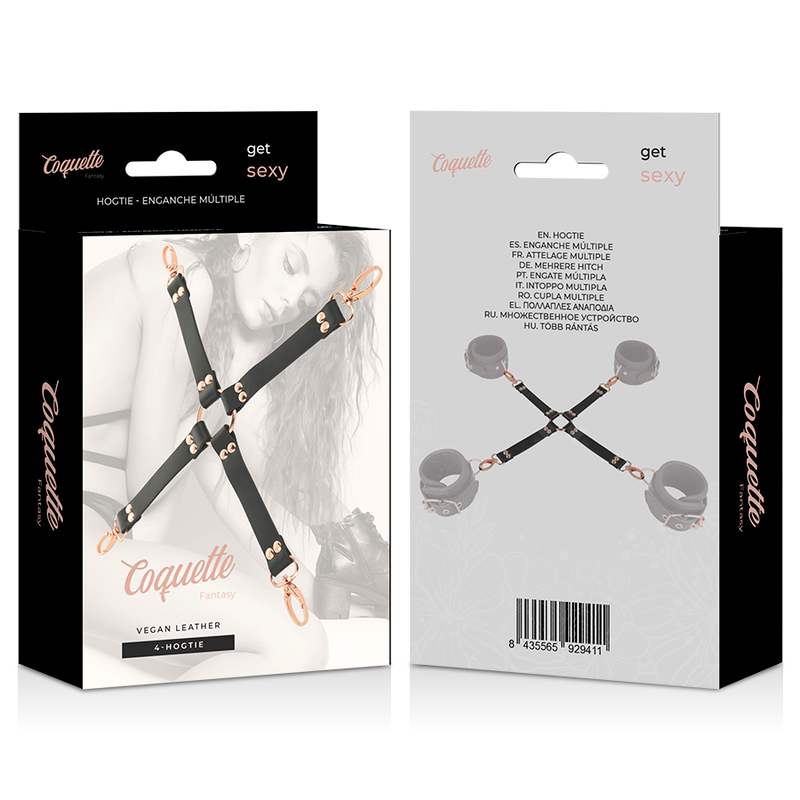 Coquette fantasy vegan leather hog tie