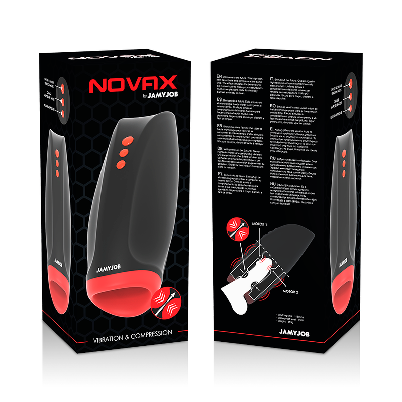 Masturbateur vibrant et compressif Novax by Jamyjob