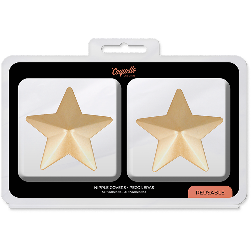 Coquette chic desire couvre-tétons - golden stars