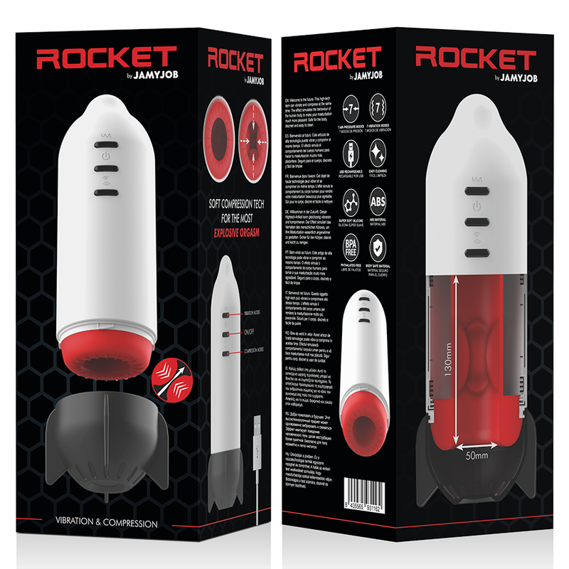 Masturbateur masculin - Jamyjob rocket contraction et vibration