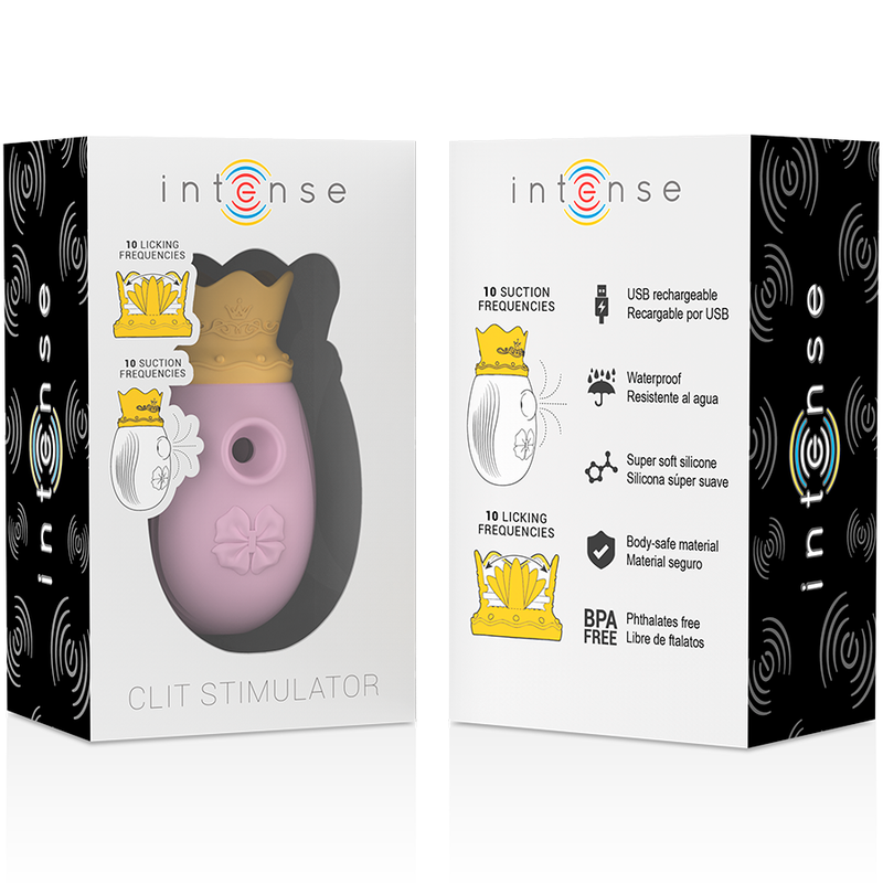 STIMOLATORE DEL CLIT 10 FREQUENZE DI LECCATA E ASPIRAZIONE - ROSA