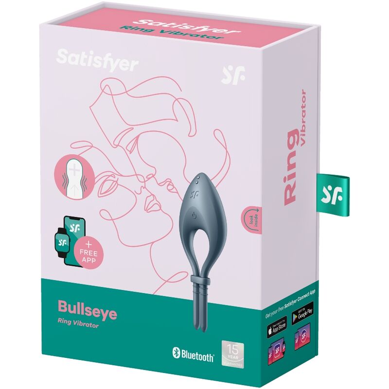 Anneau Vibrant Satisfyer Bullseye Gris