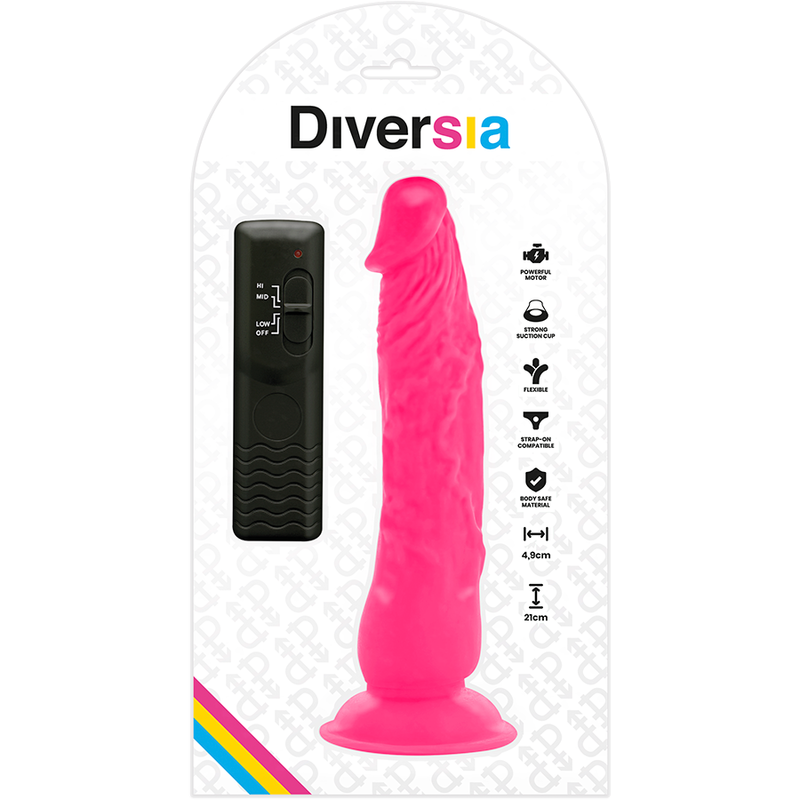 Diversia Dildo vibrant flexible 21 cm - rose
