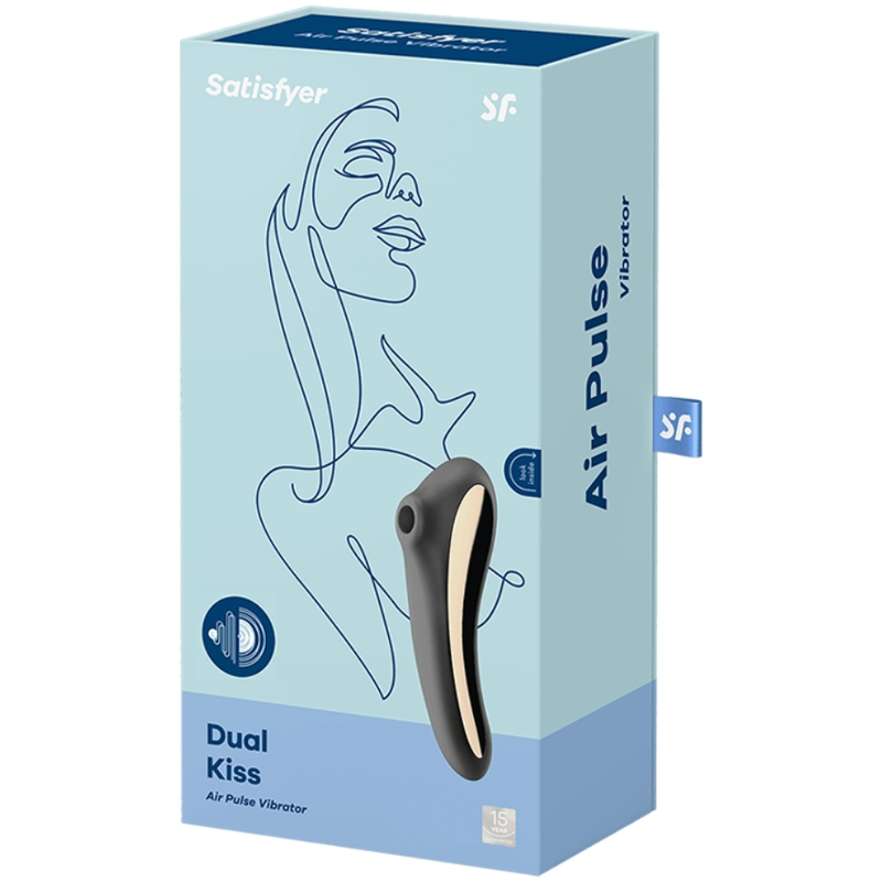 Suce Clitoris Satisfyer Dual Kiss Noir