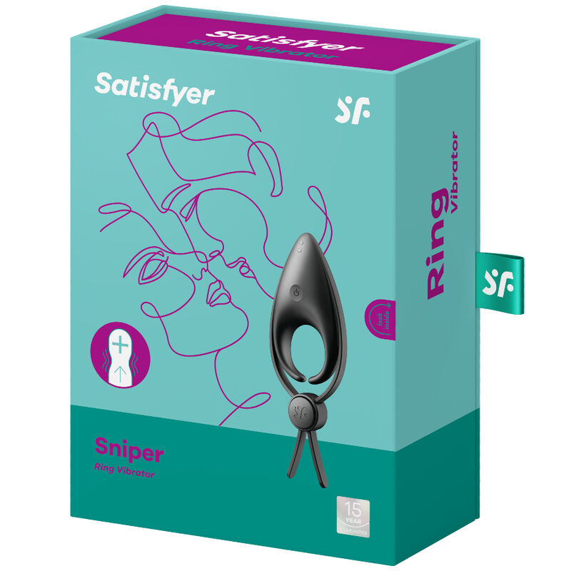 Anneau vibrant Satisfyer Sniper Noir