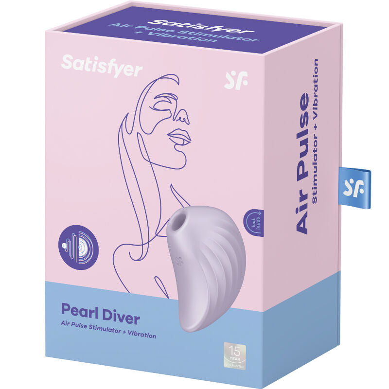 Succhia clitoride con vibrazione Satisfyer Pearl diver - viola