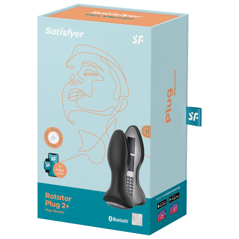 Tappo rotator satisfyer 2+ tappo vibrante - nero