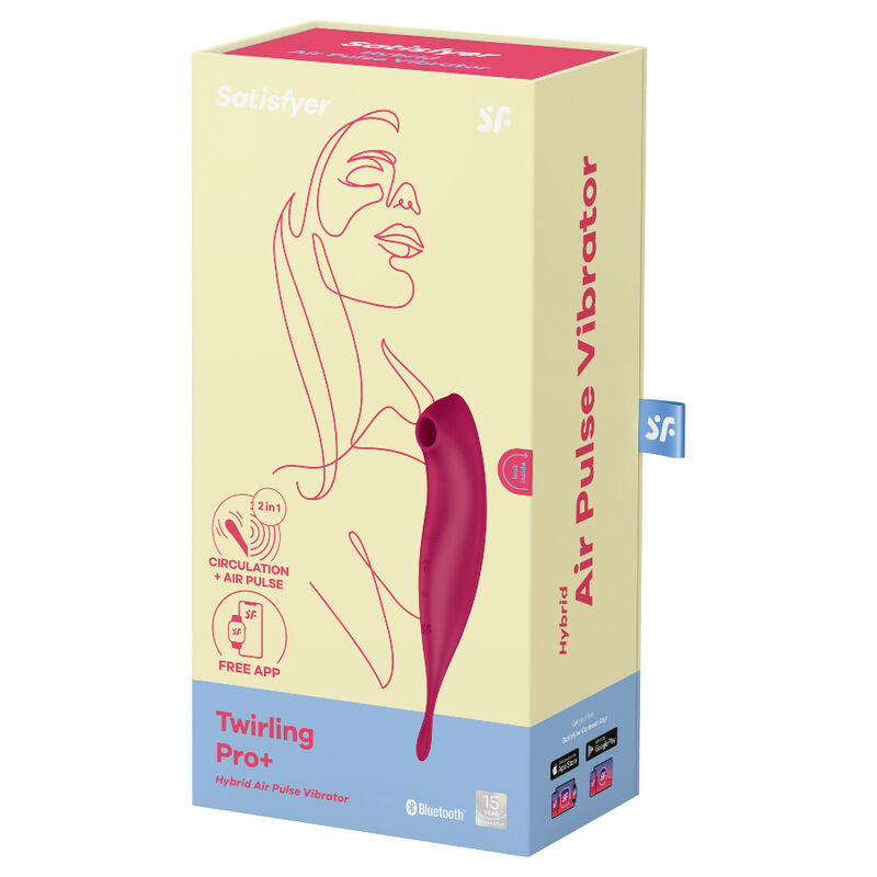 Succhia Clitoride Satisfyer Twirling Pro+ con Vibratore Rosso
