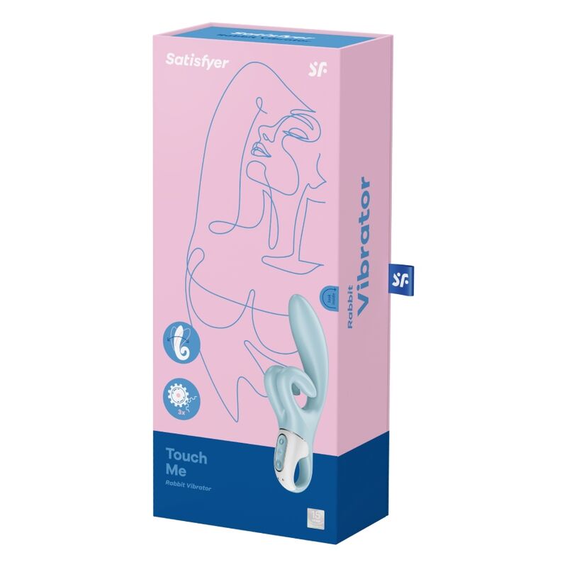 SATISFYER - VIBRATION TOUCH ME LAPIN BLEU