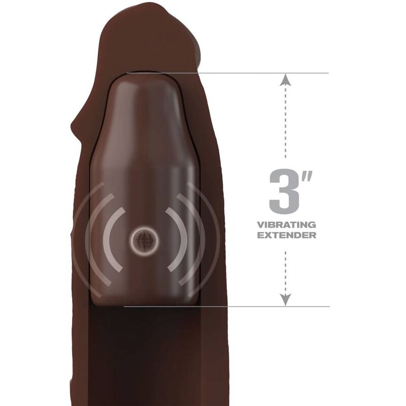 Pipedreams manicotto 22,86 cm + 7,62 cm spina telecomando marrone