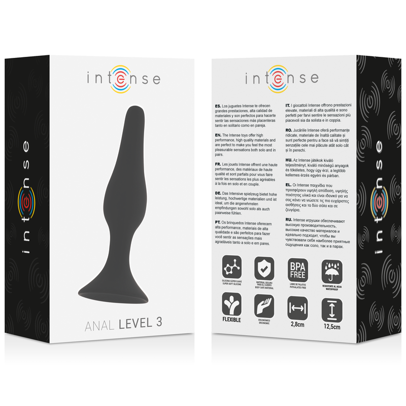 Livello anale intenso 3 12,5 cm nero