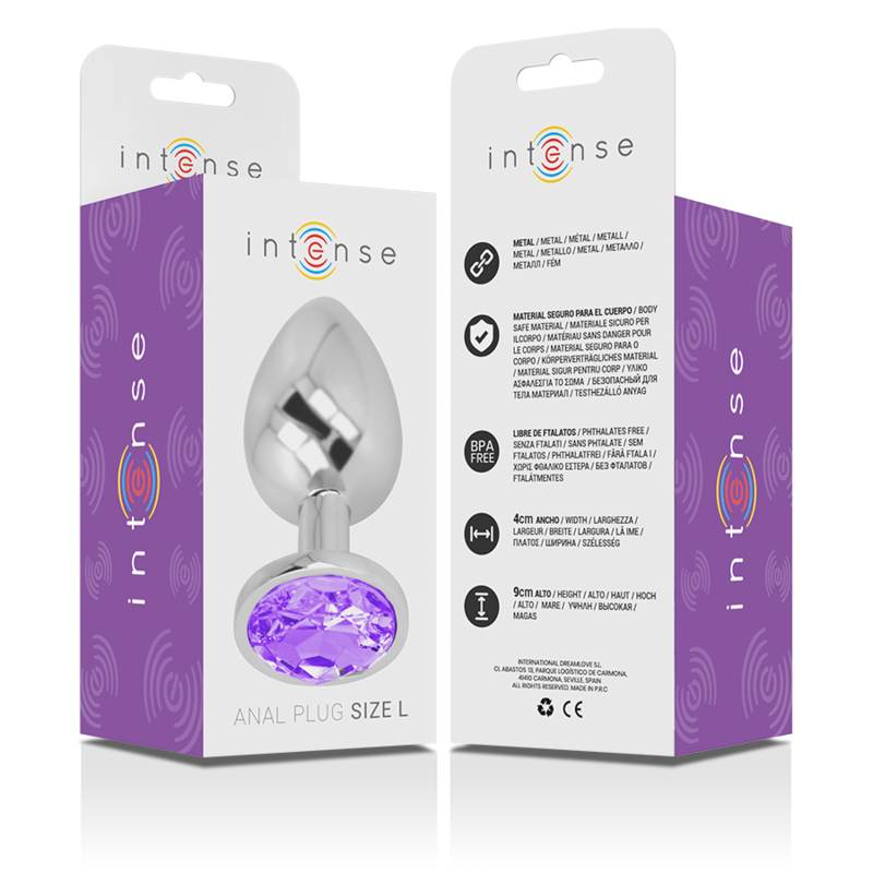Intense - anal plug metal violet size l