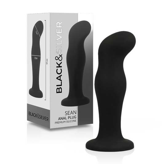 BLACK&SILVER - PLUG ANAL SEAN PREMIUM EN SILICONA NEGRA