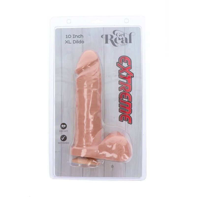 Get real - godemichet extrême XL 25,5 cm couleur peau