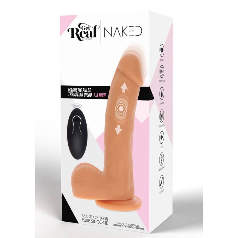 Réel - peau de gode à impulsion magnétique