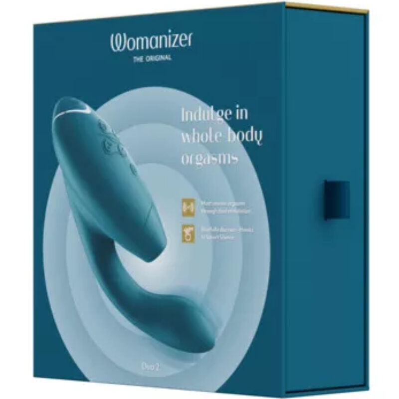 Succhia clitoride multiuso Womanizer Duo 2 Blu Petrolio