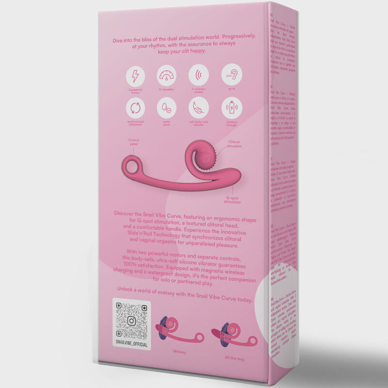 Vibratore curva snail vibe rosa
