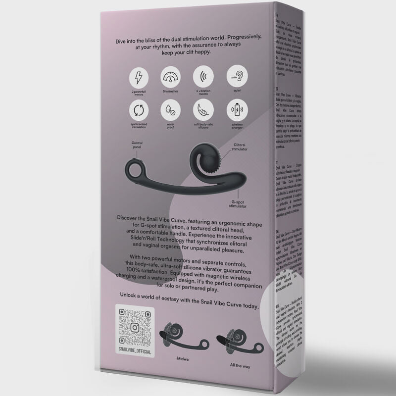 Vibratore curva snail vibe nero