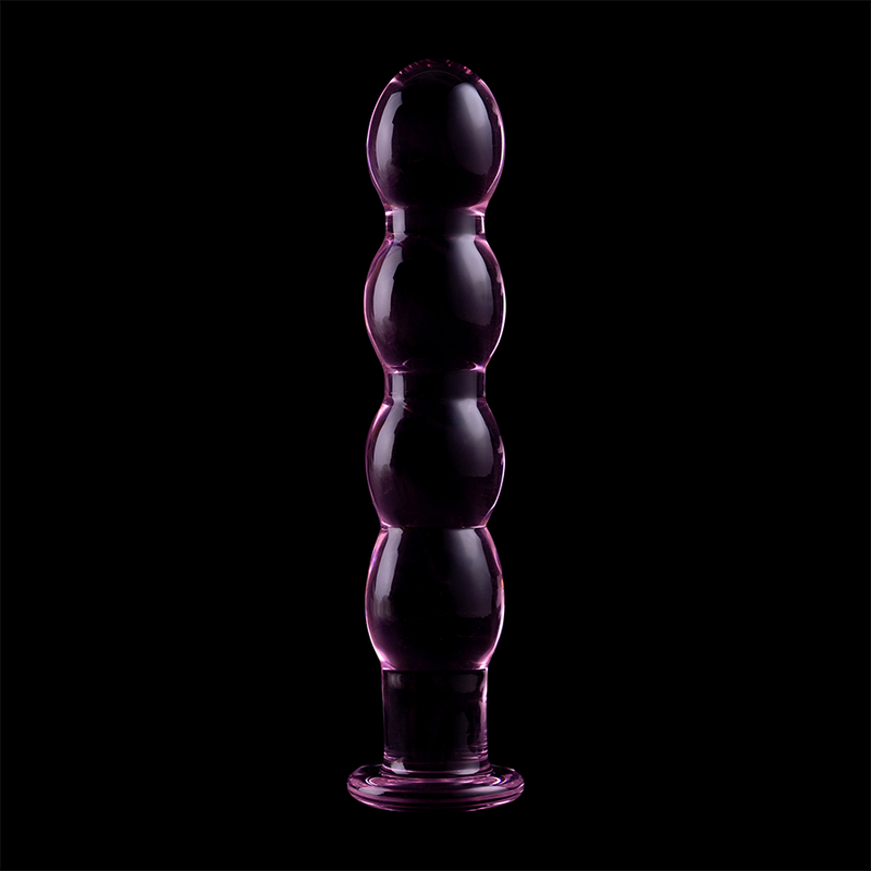 Nebula series by ibiza - modello 10 dildo in vetro borosilicato rosa 16.5 cm -o- 3.5 cm