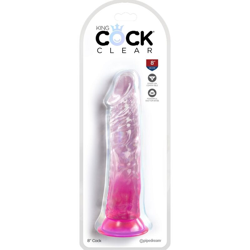 King cock clear - pénis réaliste 19,7 cm rose