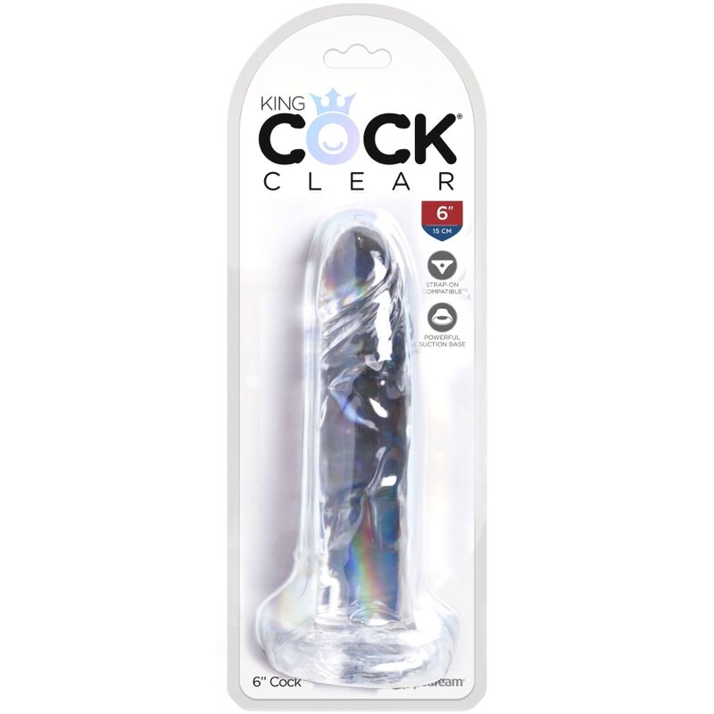 King cock clear - pene realistico 15,5 cm trasparente