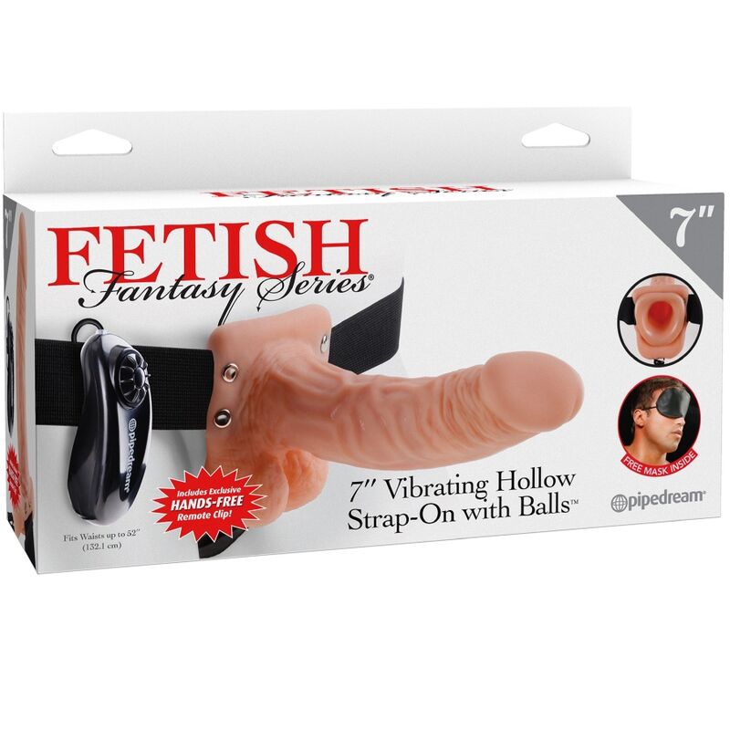 Serie fetish fantasy - imbragatura regolabile telecomando pene realistico con testicoli 17,8 cm