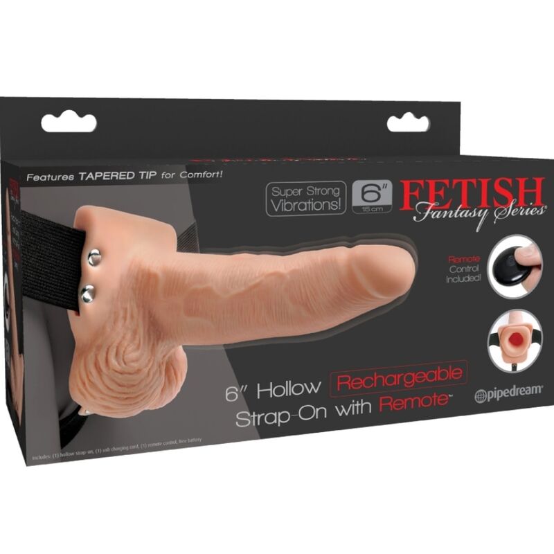 Strap-On Dildo Fetish Fantasy Series "6" con Imbracatura Regolabile e Telecomando
