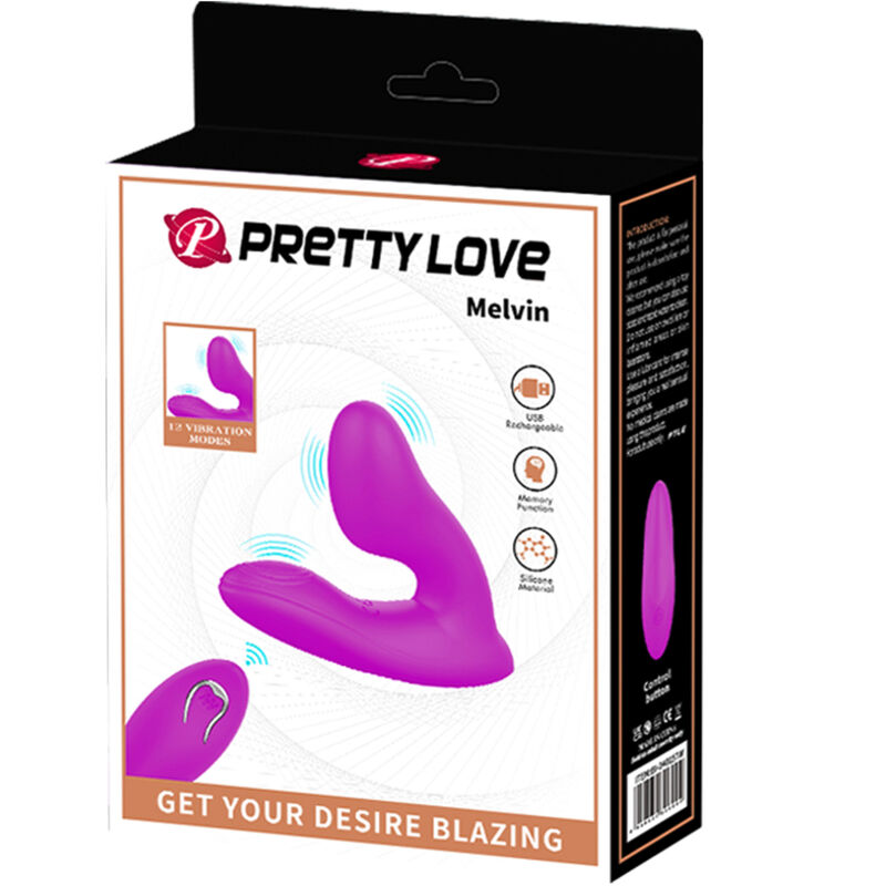 Pretty love - massaggiatore per clitoride melvin con telecomando