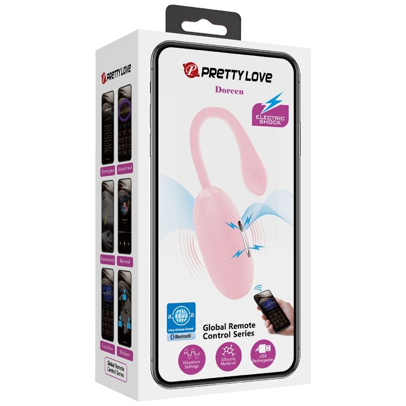 Oeuf vibrant Pretty Love Doreen rose avec appli