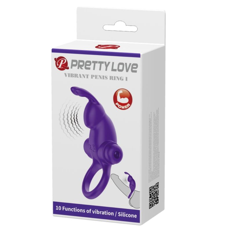 PRETTY LOVE - ANNEAU VIBRANT PÉNIS LAPIN VIOLET