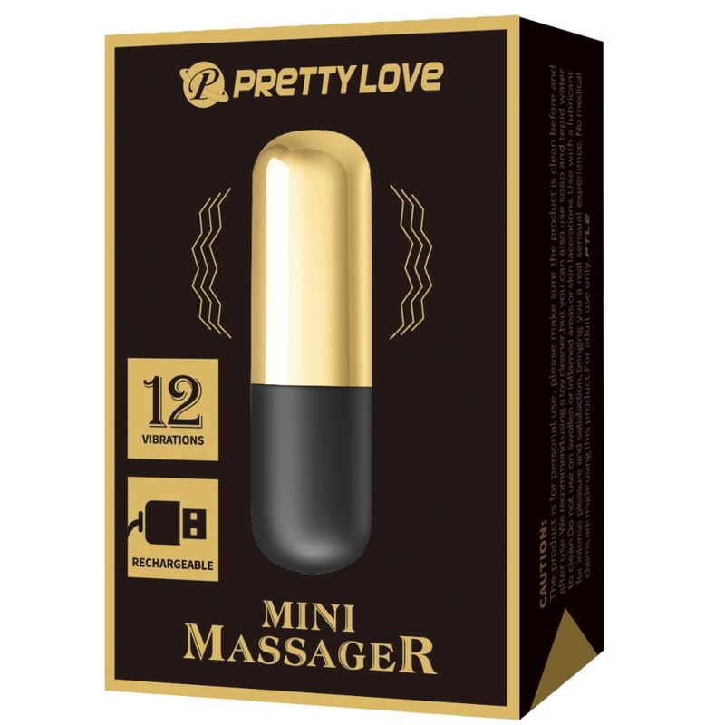 PRETTY LOVE - VIBREUR BULLET RECHARGEABLE DORÉ