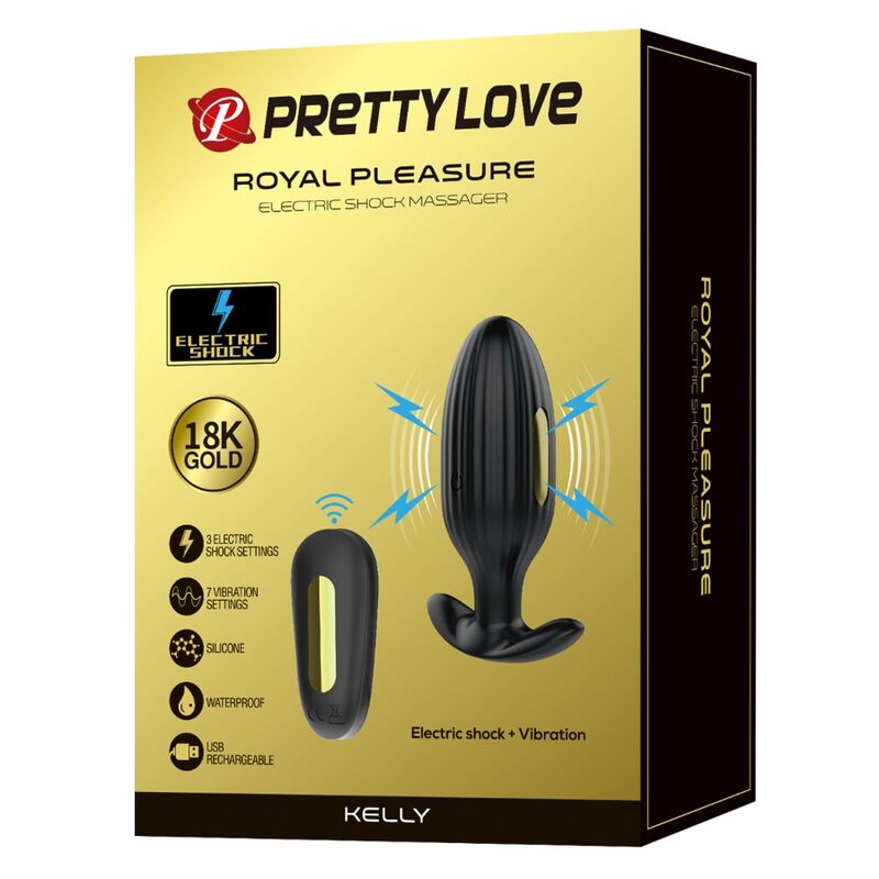 Pretty love - vibratore anale ricaricabile kelly plug nero