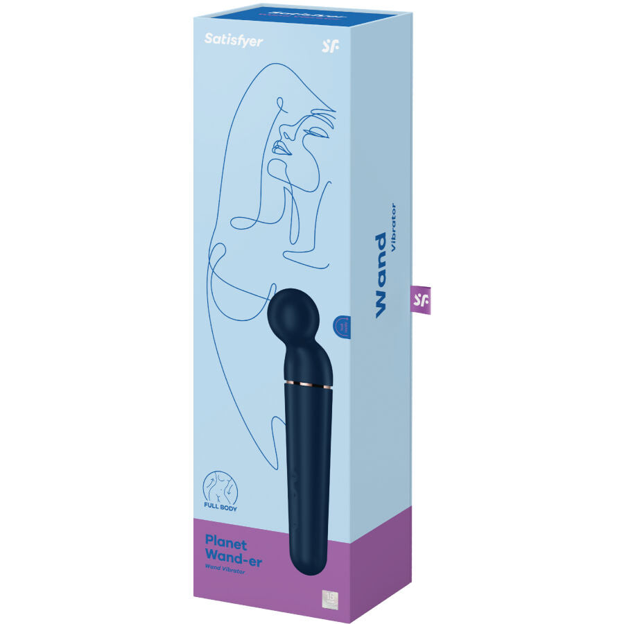 Satisfyer - massaggiatore vibratore planet wand-er blu