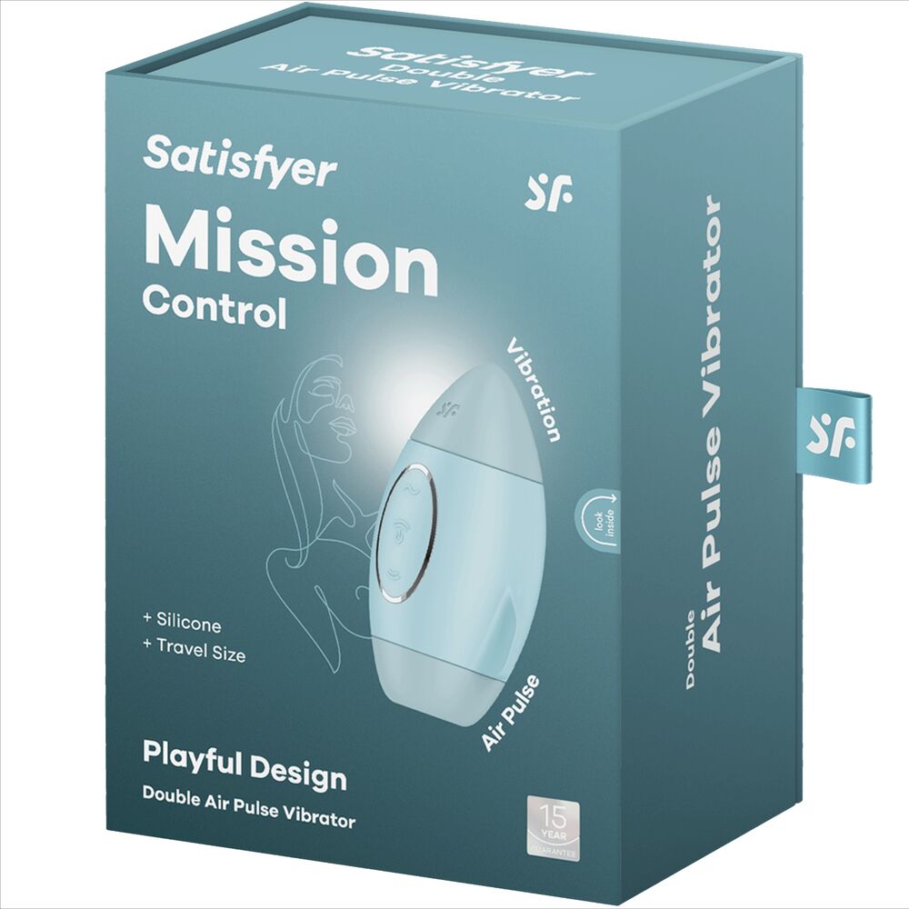 Satisfyer - vibromasseur double impulsion petit bleu mission control