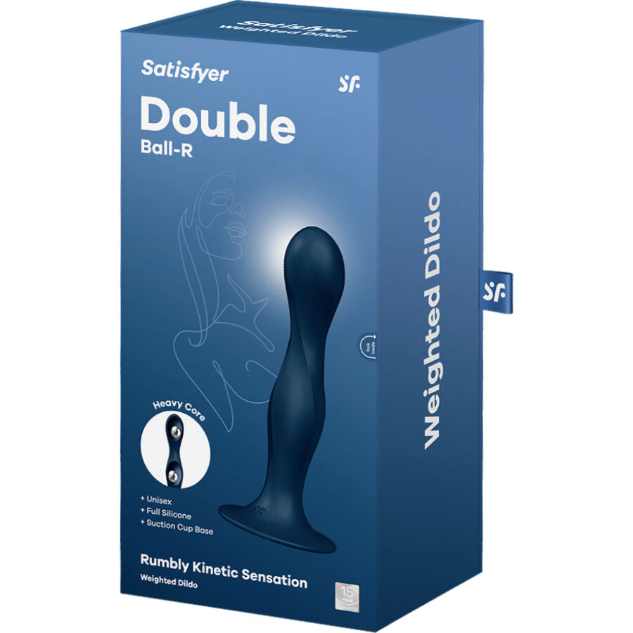 Satisfyer - dildo in silicone doppia sfera blu