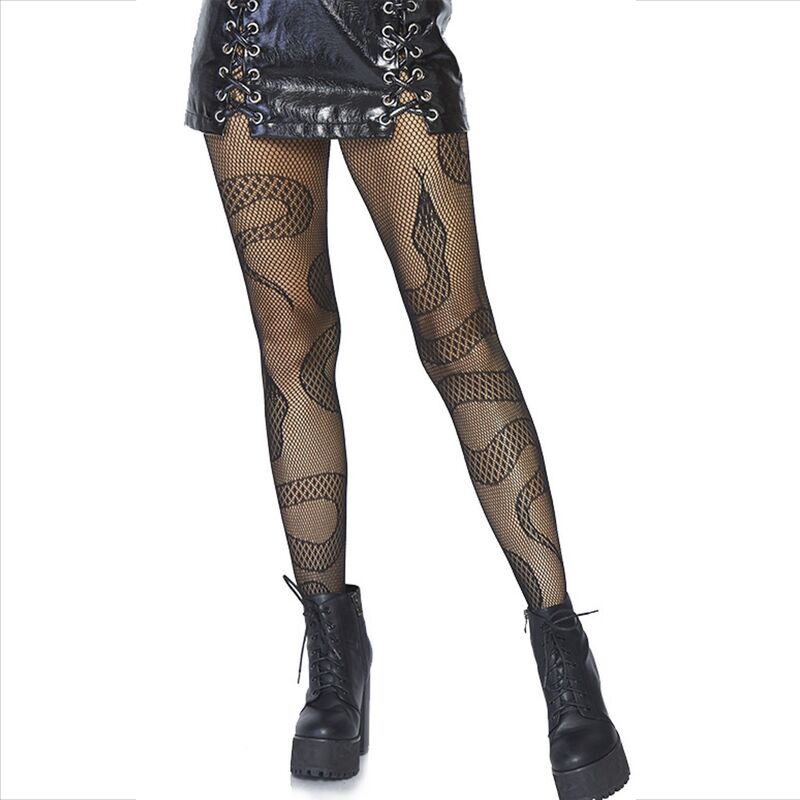 Leg avenue - calze a rete serpenti nere