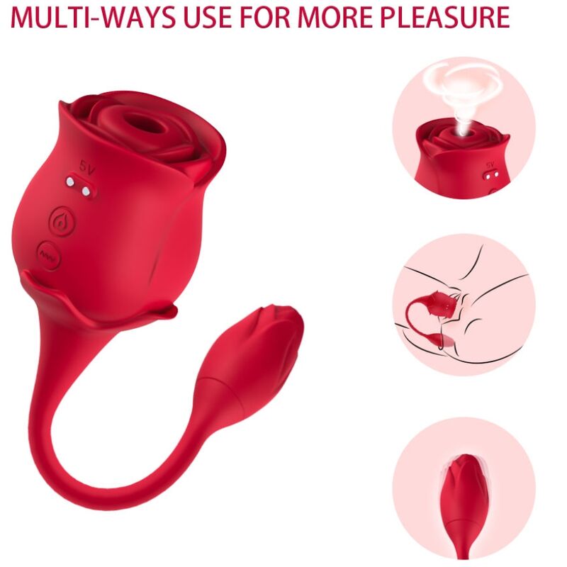 Vibrateur + Stimulateur Point G Armony Rose Vibrator Rouge