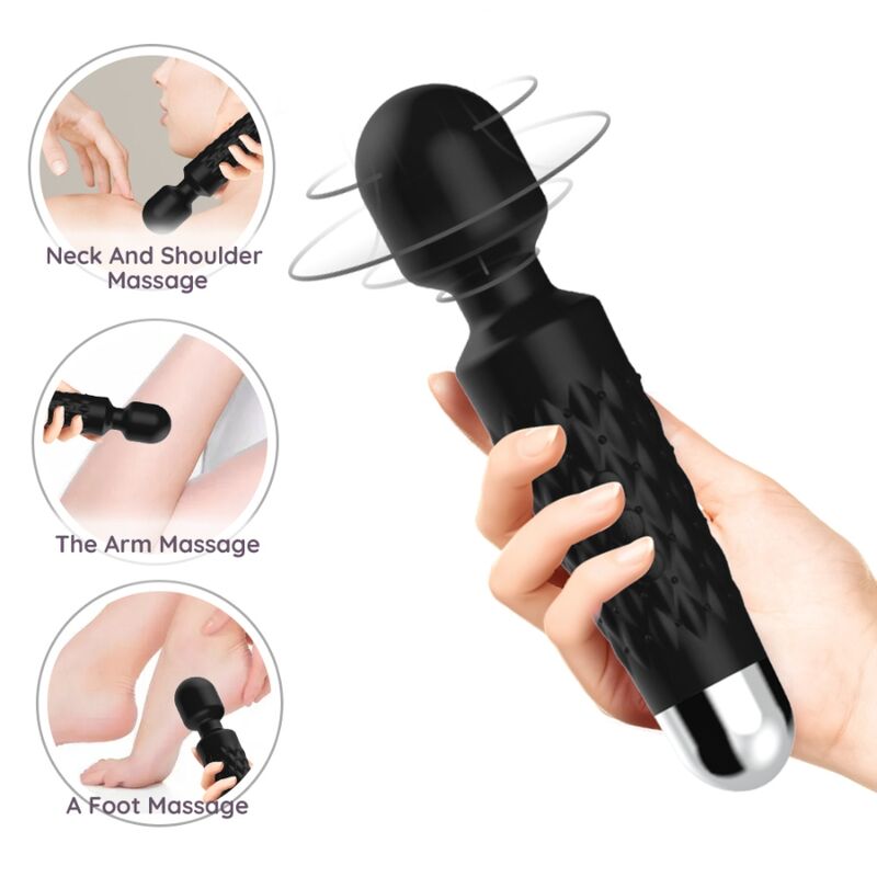 Armony - masseur & vibromasseur facteur tête flexible noir