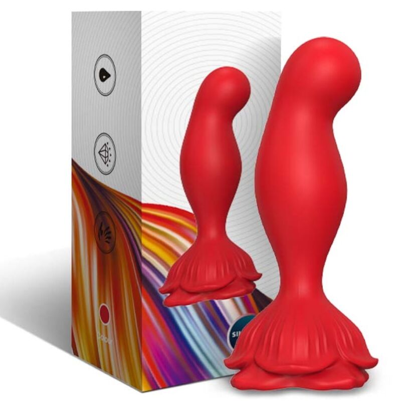 Armony - vibratore rosa e telecomando plug anale rosso
