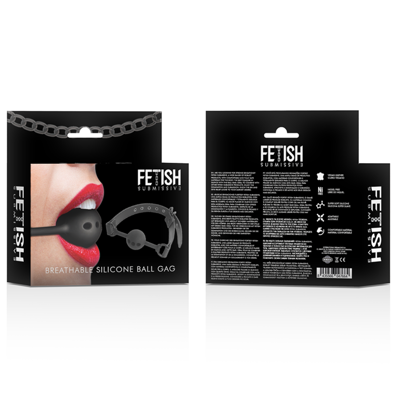Fetish submissive bondage - ball gag in silicone traspirante