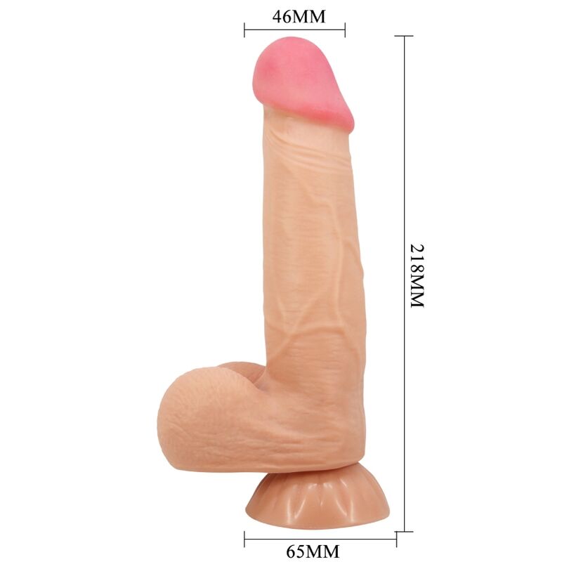 Pretty love - dildo realistico sliding skin series con ventosa scorrevole della pelle controllo remoto flesh 21,8 cm