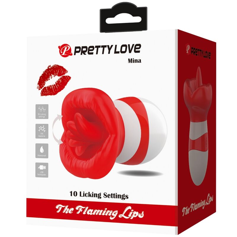 Pretty love - mina stimolatore della lingua rosso chiaro